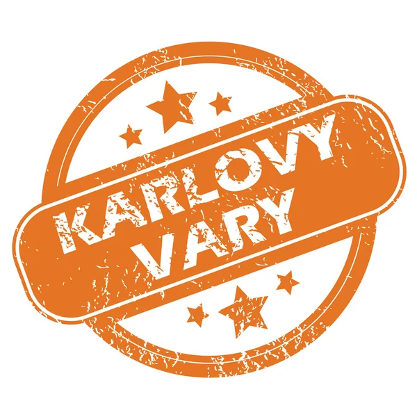 Karlovy Vary ronde stempel — Stockvector