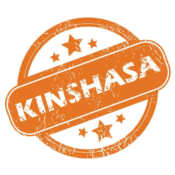 Kinshasa timbro rotondo — Vettoriale Stock
