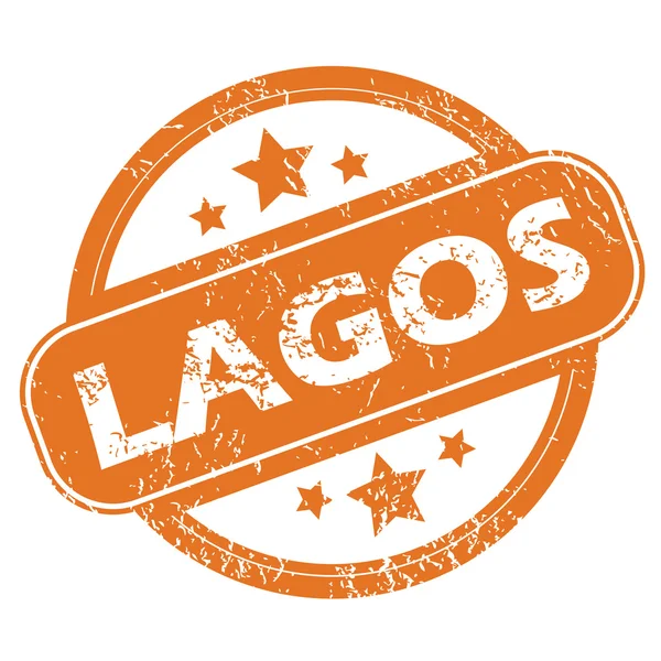 Круглая марка Лагоса — стоковый вектор