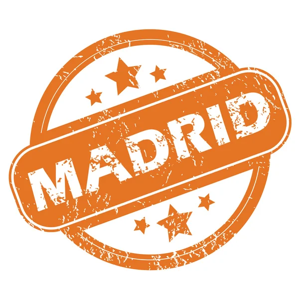 Madrid yuvarlak damga — Stok Vektör
