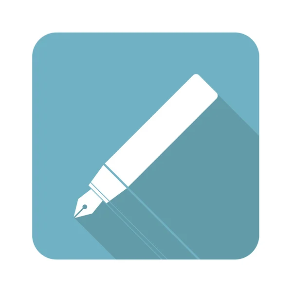 Inkt pen vierkante pictogram — Stockvector