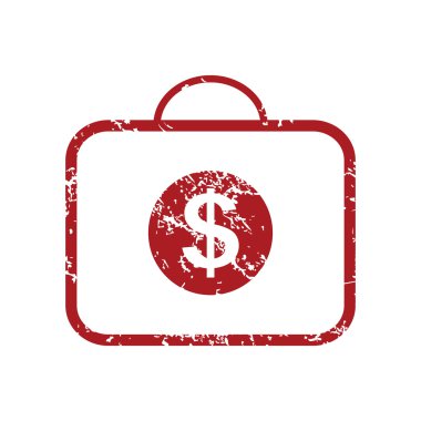 Doları büyük kırmızı grunge simgesi