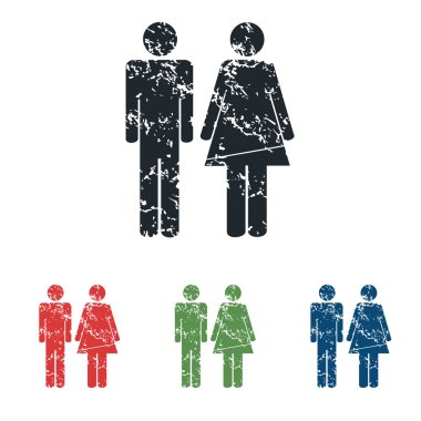 Cinsiyet işaretleri grunge Icon set