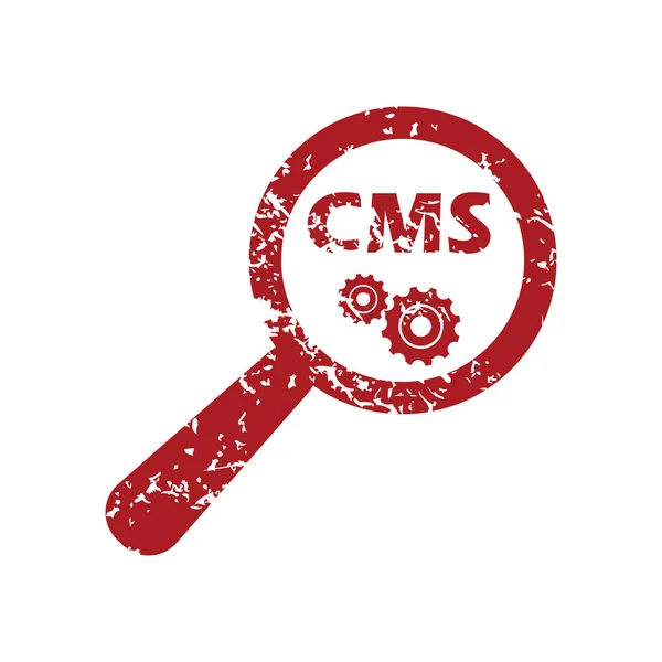 CMS Szukaj czerwony ikona — Wektor stockowy