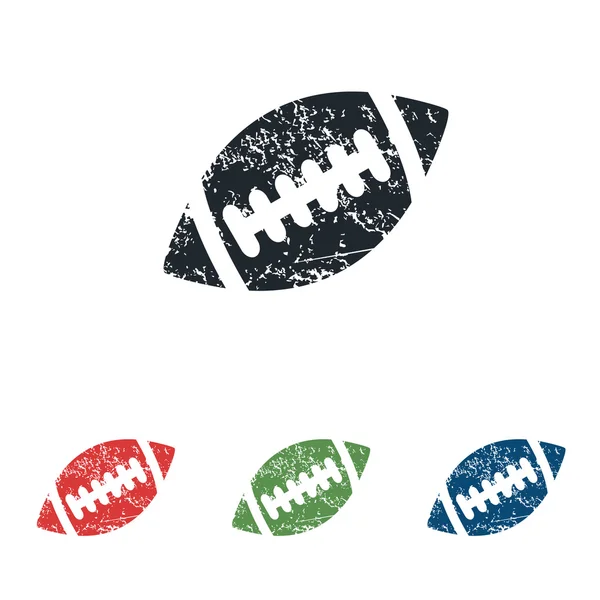 Rugby Ball Grunge Ikone Set — Stockvektor