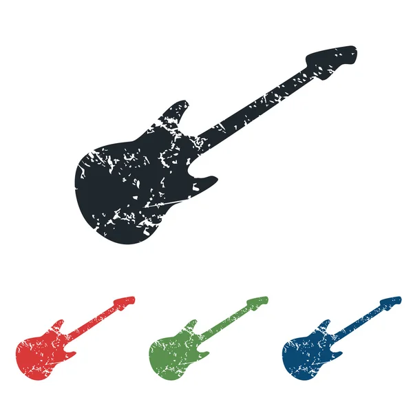 Gitaar grunge pictogrammenset — Stockvector