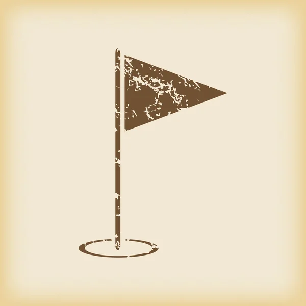 Grungy Flagstick-Ikone — Stockvektor