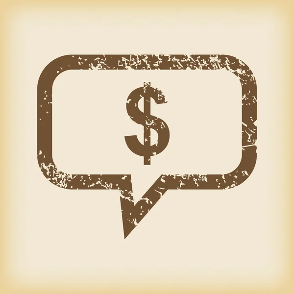 Иконка сообщения Grungy dollar — стоковый вектор