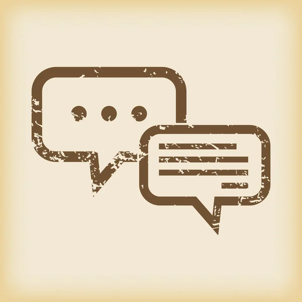 Grungy answering icon — Stock Vector