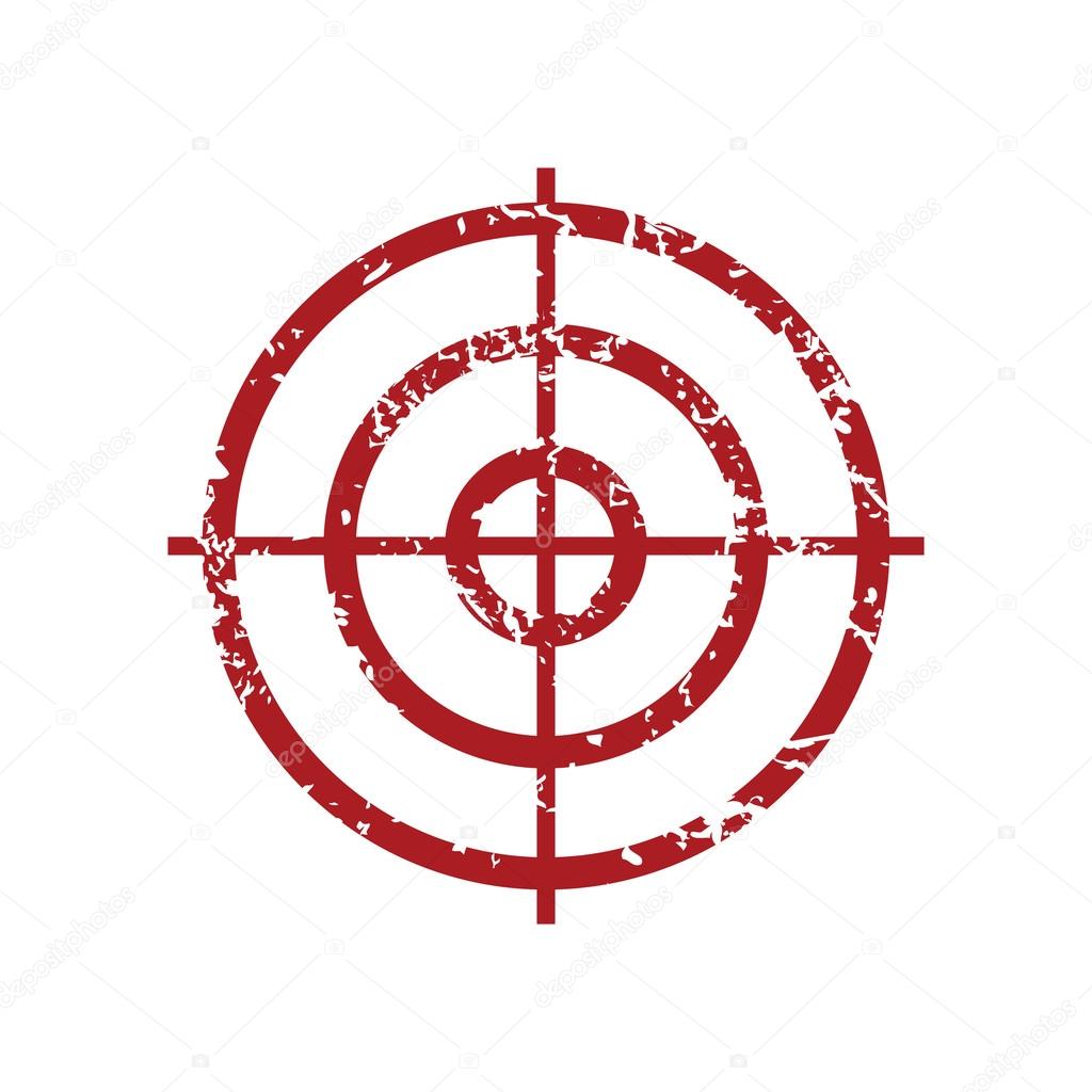 Aim red grunge icon