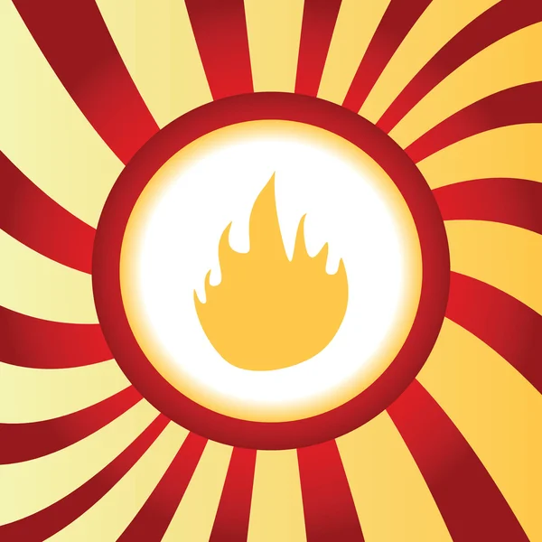 Fuego icono abstracto — Vector de stock