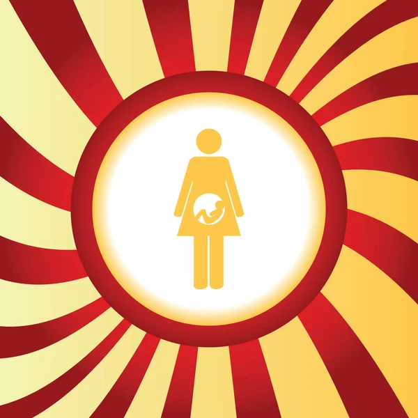 Pregnancy abstract icon — Stock Vector