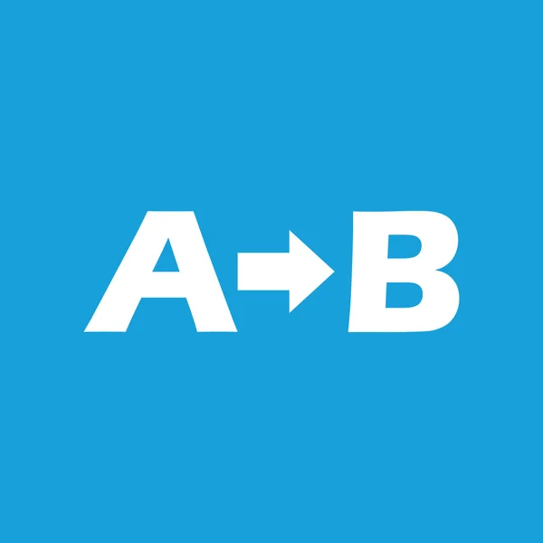 A till B ikonen — Stock vektor