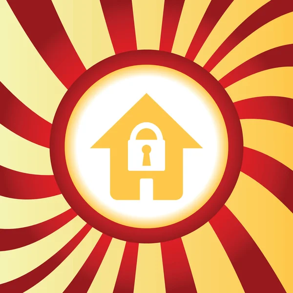 Locked house abstract icon