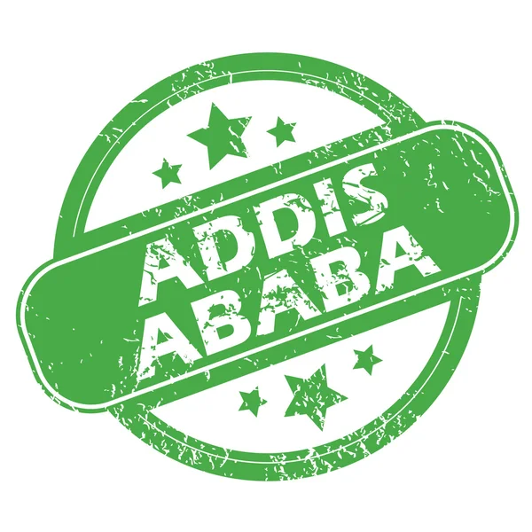 Addis Ababa green stamp — Stock Vector