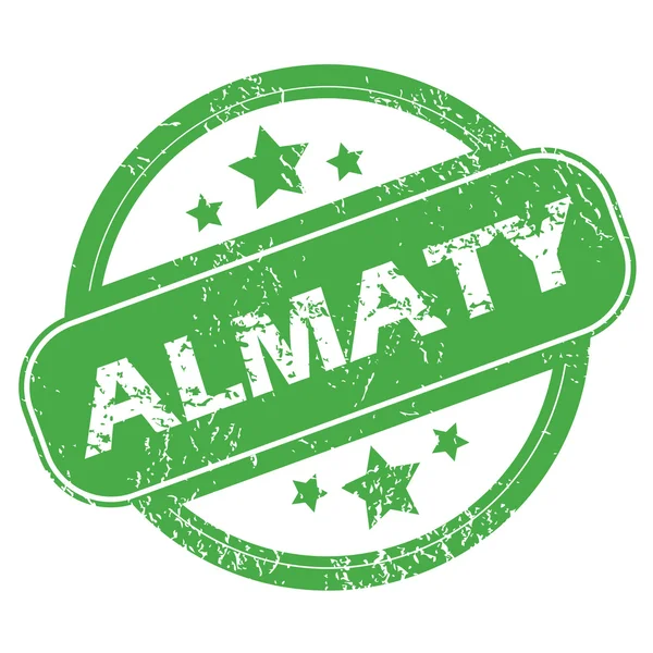 Almaty zielony znaczek — Wektor stockowy