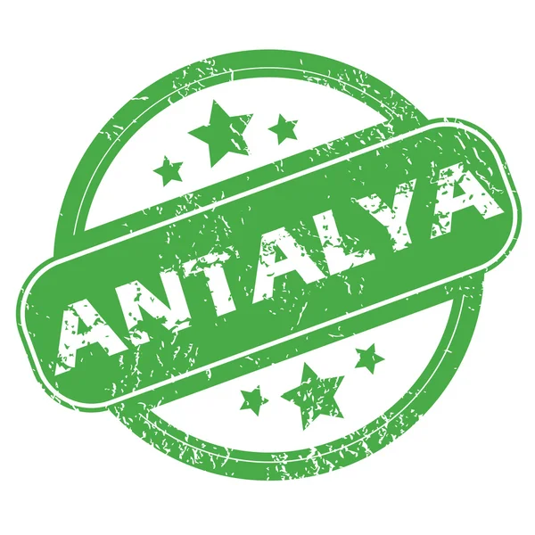 Antalya yeşil pul — Stok Vektör