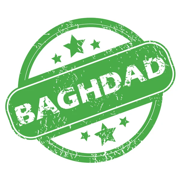 Baghdad green stamp — Stock Vector
