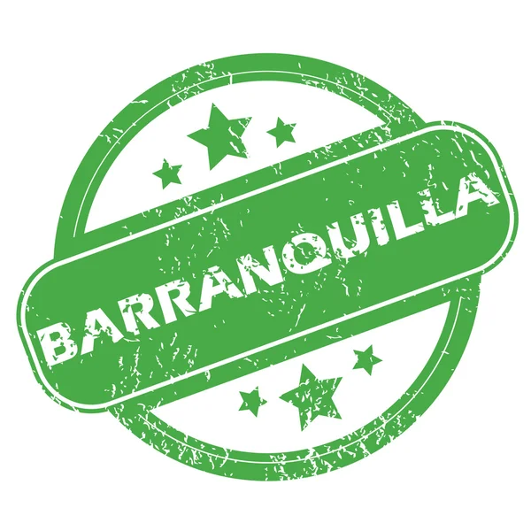 Barranquilla yeşil pul — Stok Vektör