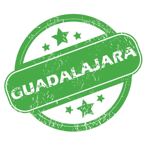 瓜达拉哈拉绿色邮票 — 图库矢量图片