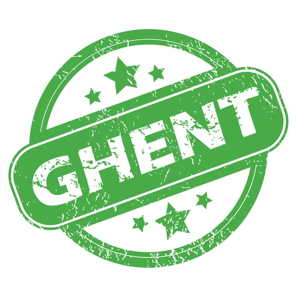 Ghent groen stempel — Stockvector