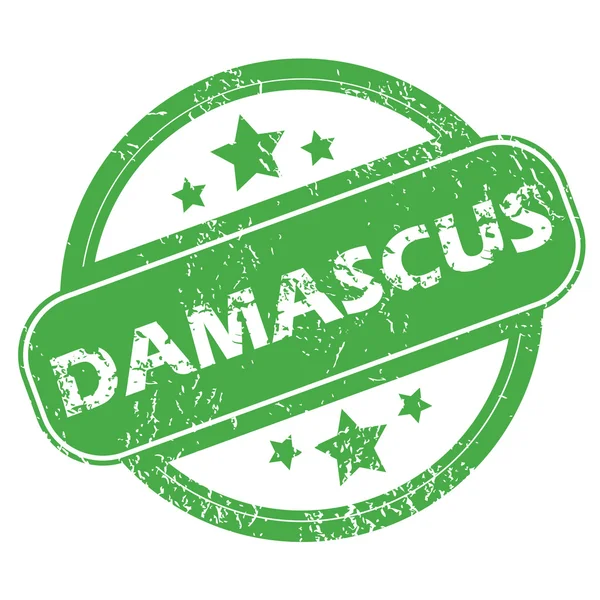 Damascus yeşil pul — Stok Vektör
