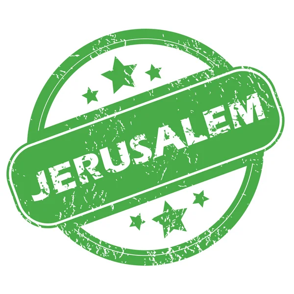 Jeruzalem groen stempel — Stockvector