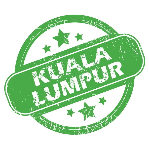 Kuala Lumpur green stamp — Stock Vector