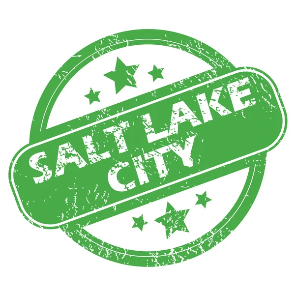 Salt Lake City zielony znaczek — Wektor stockowy
