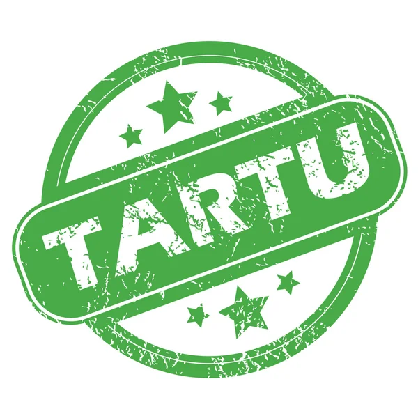 Tartu grüne Marke — Stockvektor