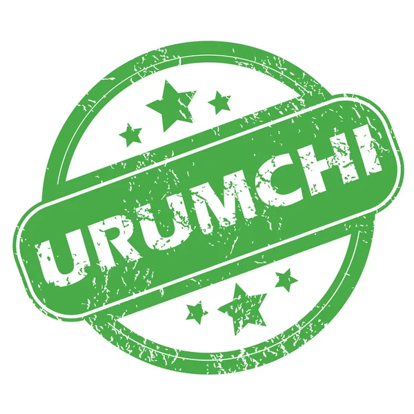 Carimbo verde urumchi — Vetor de Stock