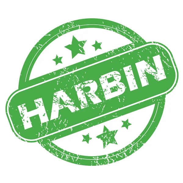 Carimbo verde harbin — Vetor de Stock