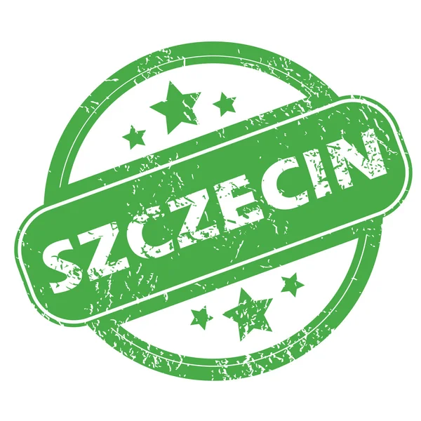 Szczecin groen stempel — Stockvector