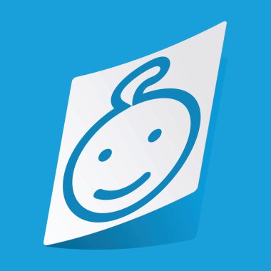 Gülümseyen çocuk etiket