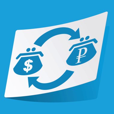 Dolar-Rublesi Döviz etiket