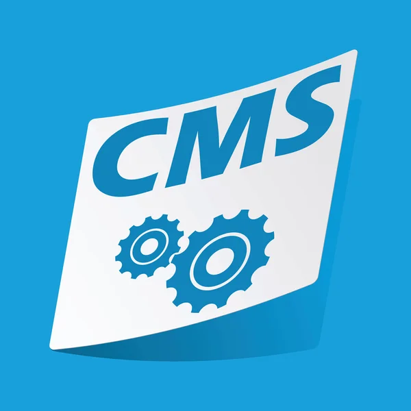 CMS inställningarna klistermärke — Stock vektor