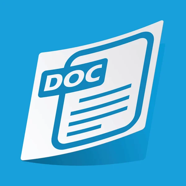 Doc dosya etiketi — Stok Vektör