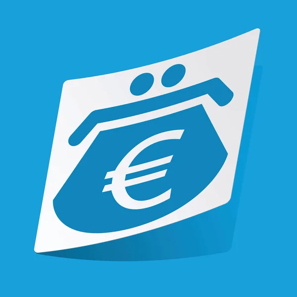 Autocollant porte-monnaie Euro — Image vectorielle