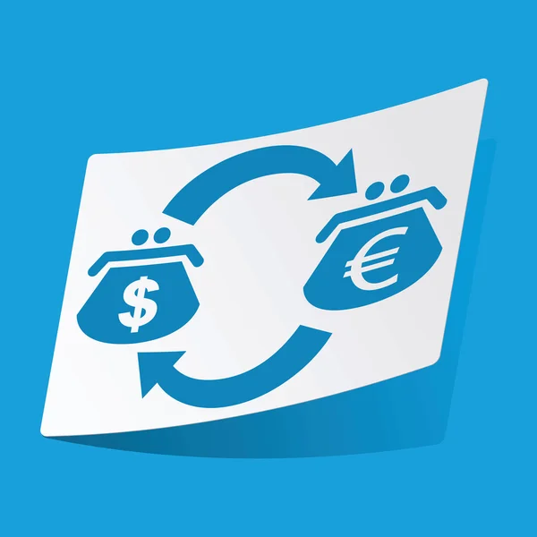 Autocollant de change dollar-euro — Image vectorielle