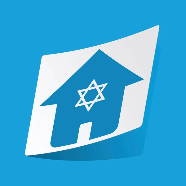 Judiska hus klistermärke — Stock vektor
