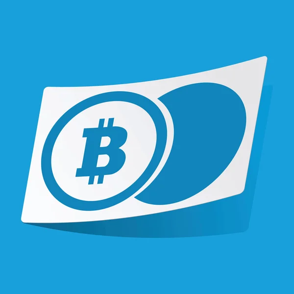 Bitcoin mince nálepka — Stockový vektor