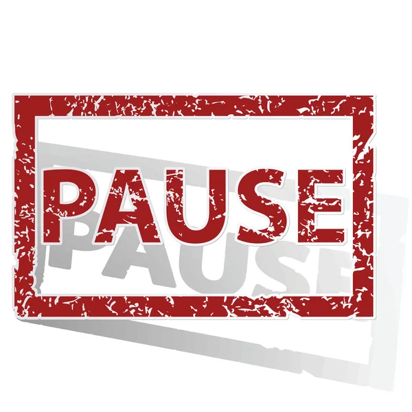 PAUSE outlined stamp — Stock Vector