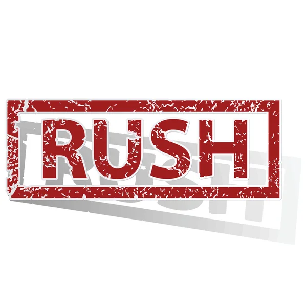 Rush przedstawił pieczęć — Wektor stockowy