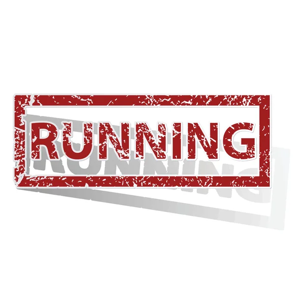 RUNNING sello perfilado — Vector de stock