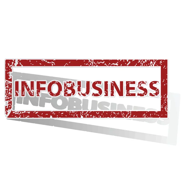 Infobusiness carimbo delineado — Vetor de Stock