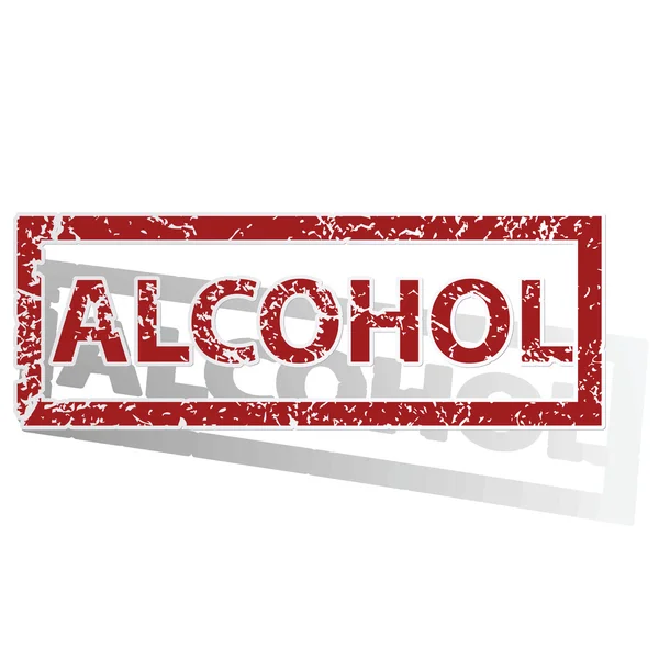 Alkohol tagolt bélyegző — Stock Vector