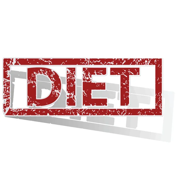 Carimbo delineado dieta — Vetor de Stock