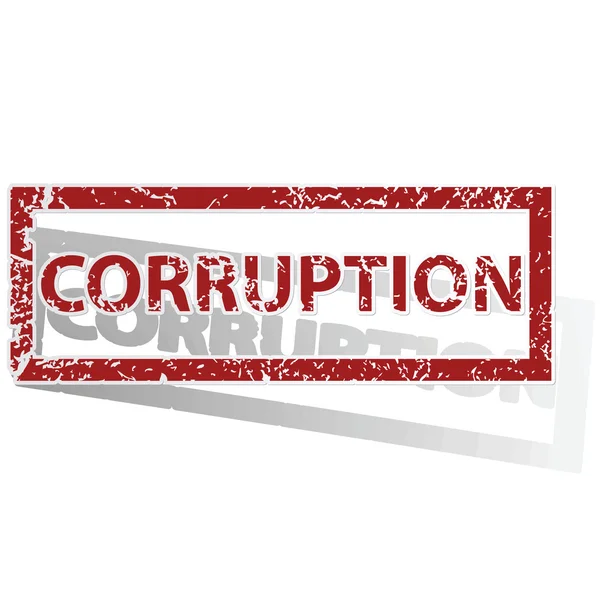 Corruptie overzicht stempel — Stockvector