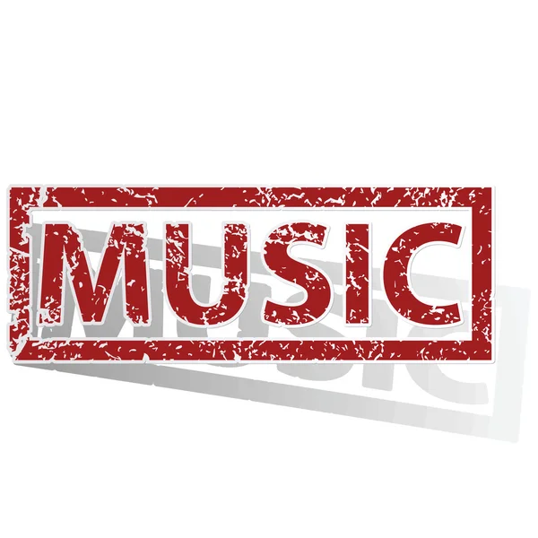 MUSICA sello perfilado — Vector de stock