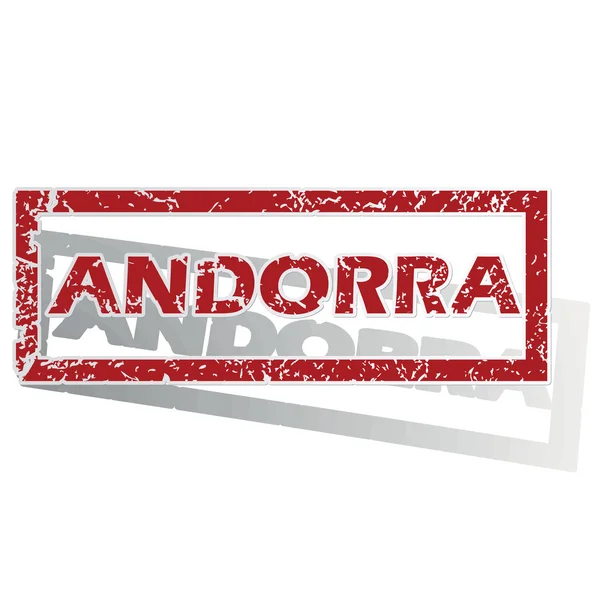 Andorra outlined stamp — Stock Vector